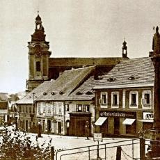 Náměstí v Nepomuku kolem roku 1930