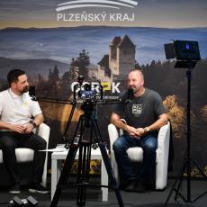 Na veletrhu první den vystoupil i Aleš Valenta, olympijský vítěz v akrobacii na lyžích